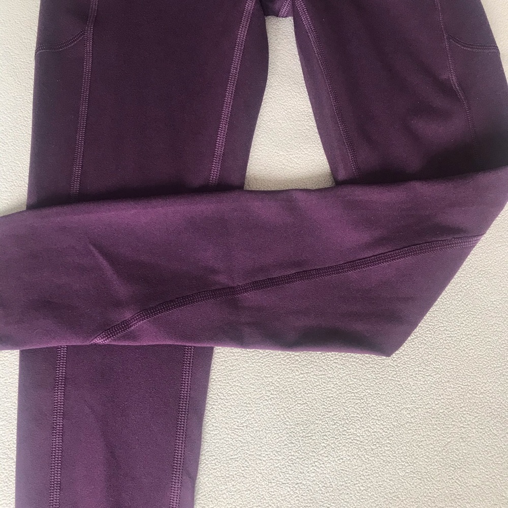 Plum purple Workout Stretch Legging pockets Victoria’s Secret Pants Size 2 yoga - Picture 2 of 8